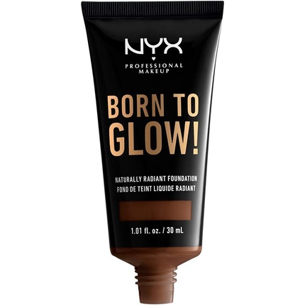 Тональная основа NYX Professional Makeup Born to Glow! Naturally Radiant, 22.7 - Deep Walnut, 30 мл — фото 2