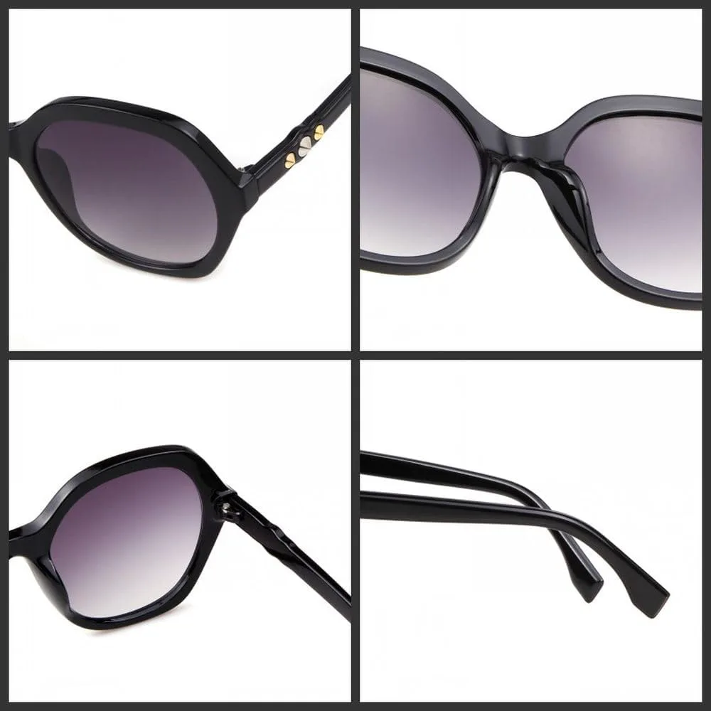 

Винтажные шестиугольные солнцезащитные очки для женщин, оправа с леопардовым принтом в виде многоугольников, черепаховая оправа, ретро-очки MTZJH, C2 Leopard