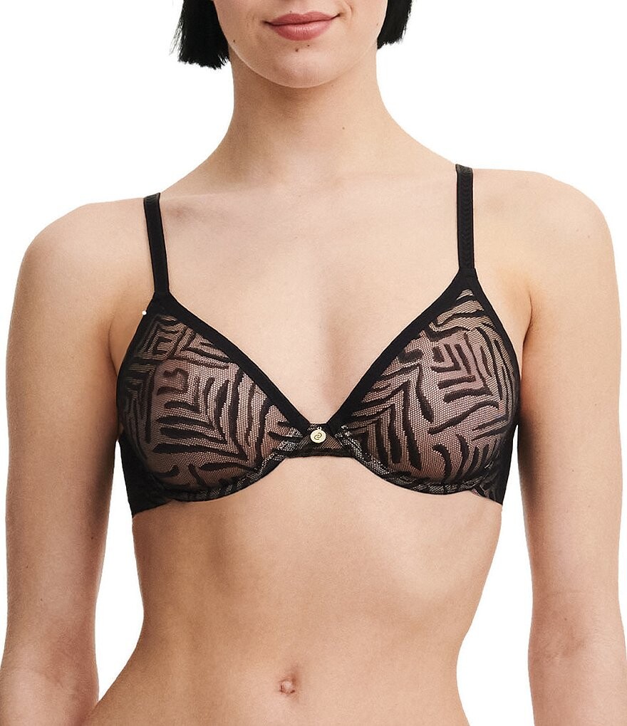 

Формованный бюстгальтер в полоску Chantelle Allure, черный