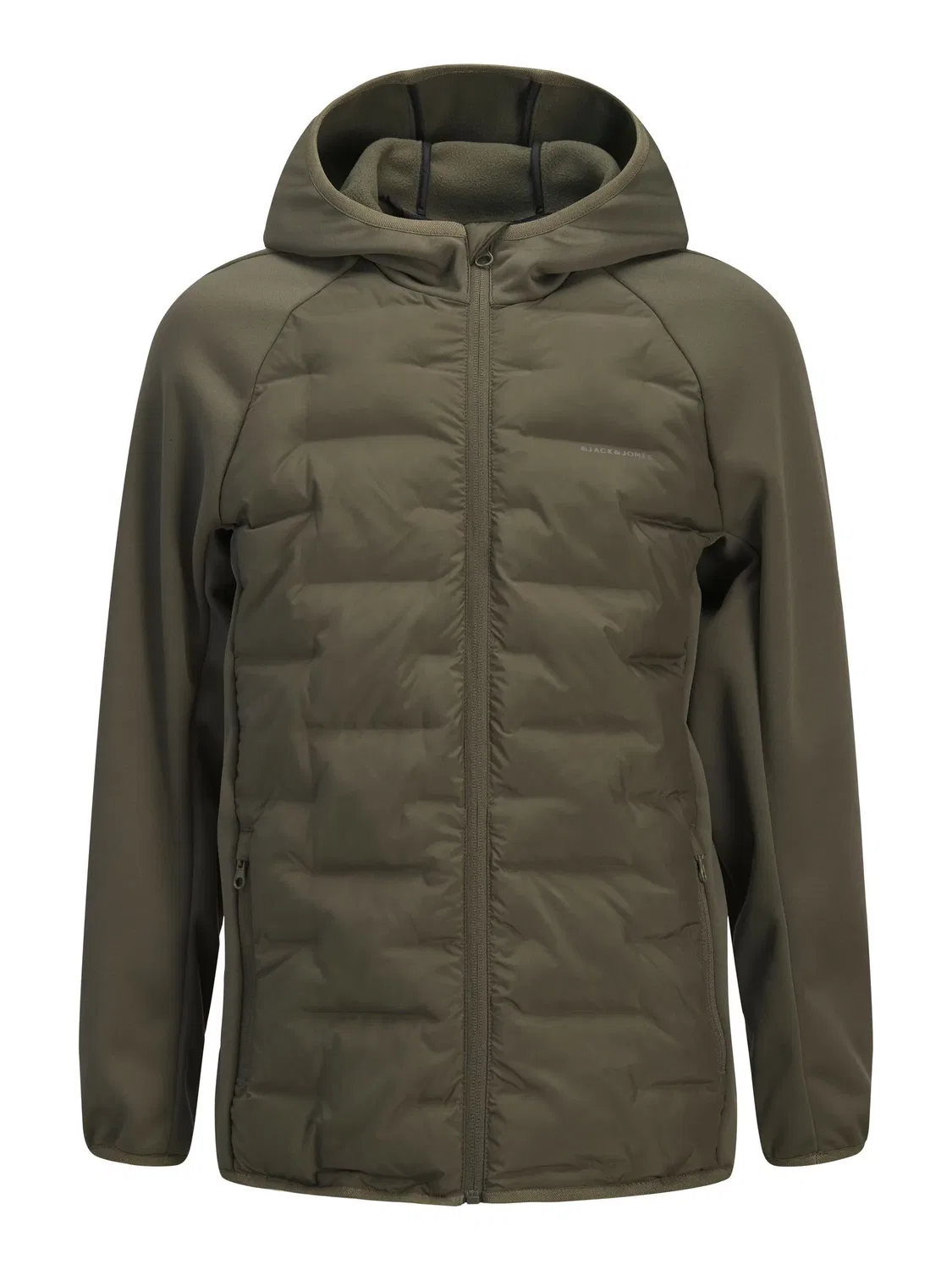 Хибридная куртка с капюшоном JACK & JONES Junior, dusty olive