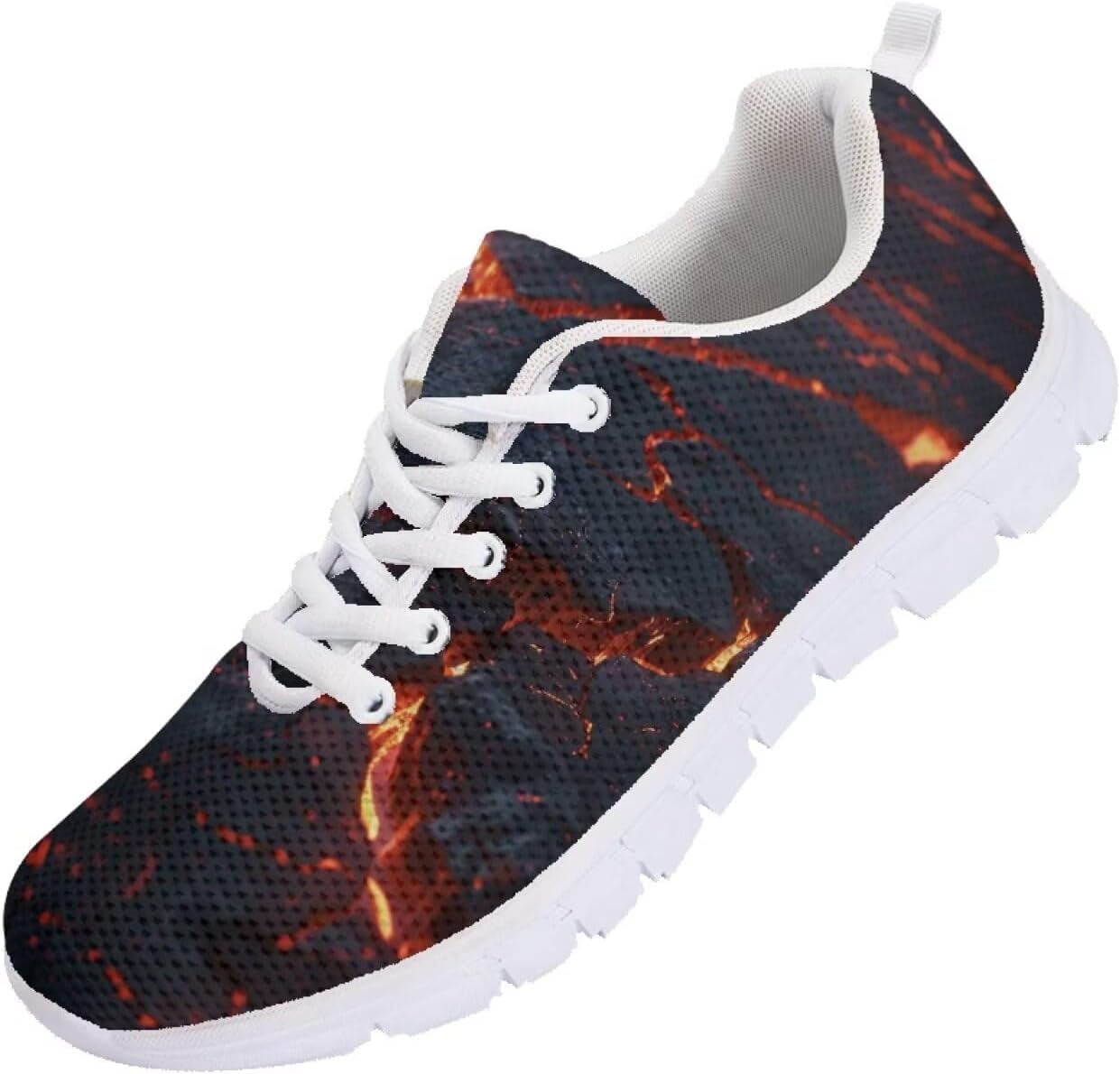 

Мужские кроссовки Funnydude Cool Print для бега и тренировок, спортивные сникерсы, легкие, дышащие, с сеткой, Lava Cracks