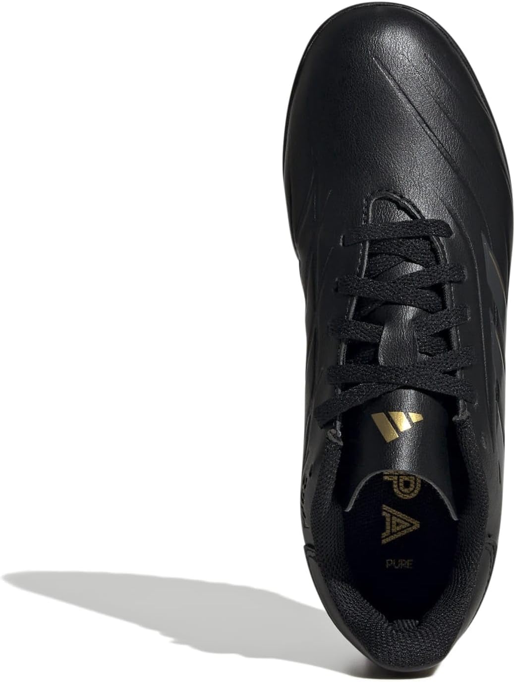 Детские кроссовки Adidas Copa Pure 2 Club Turf (унисекс), черный/золотой/угольный — фото 2