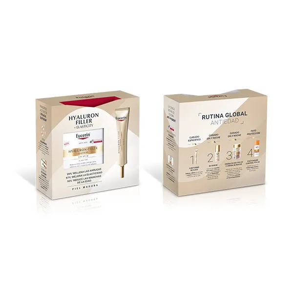 

Дневной крем-пакет SPF30+ для контура глаз Pack Hyaluron Filler Elasticity Eucerin, 1 UD