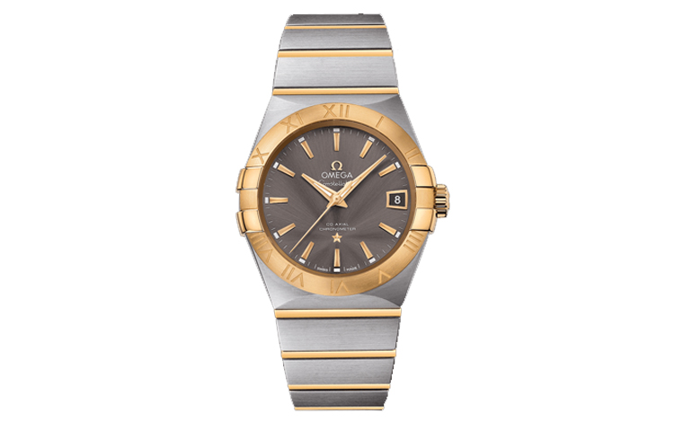 

OMEGA Часы Automatic Mechanical Movement Men's Watch 38mm Gray Dial Stainless Steel Case 18K Gold Strap 123.20.38.21.06.001