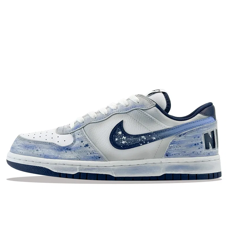 Кроссовки Nike Big Low бело-синие — фото 3