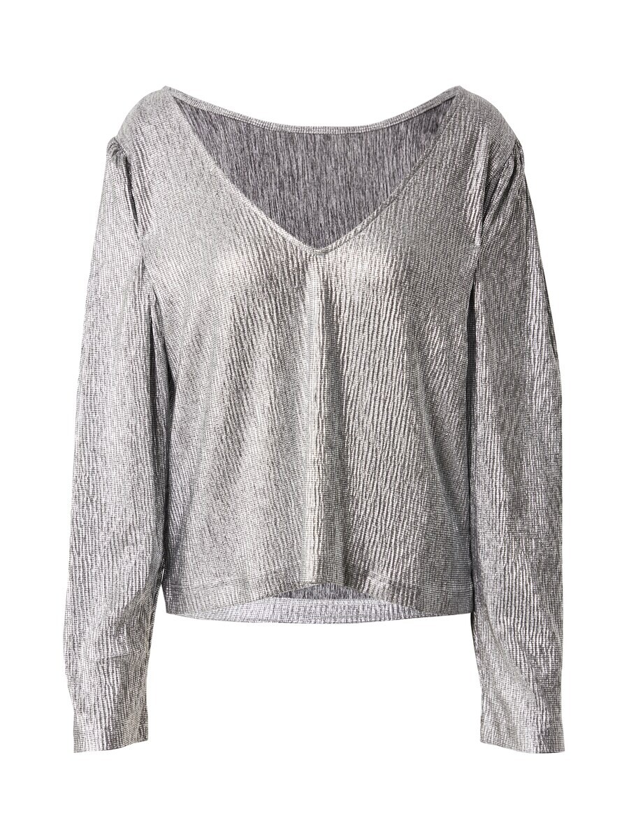 

Лонгслив OBJECT Shirt OBJLOUISE, серебряный