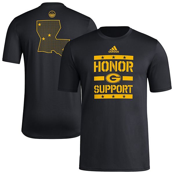 Мужская черная футболка Grambling Tigers Honor & Support Pre-Game Adidas — фото 2