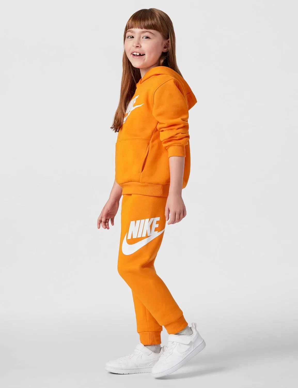 Детский спортивный костюм из флиса Nike, 2 предмета, ярко-оранжевый