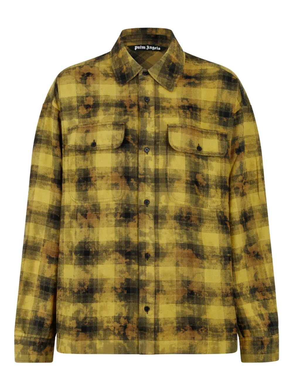 

Клетчатая рубашка Palm Angels, желтый