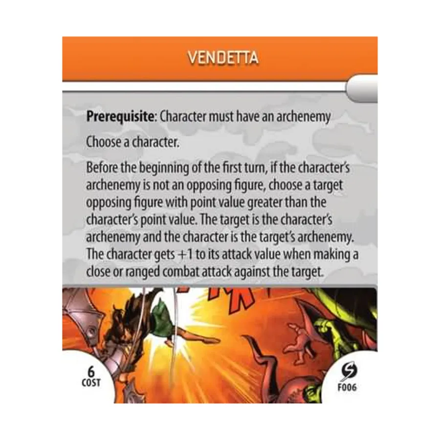 

Карта подвига - Вендетта, Marvel HeroClix - Sinister - Singles