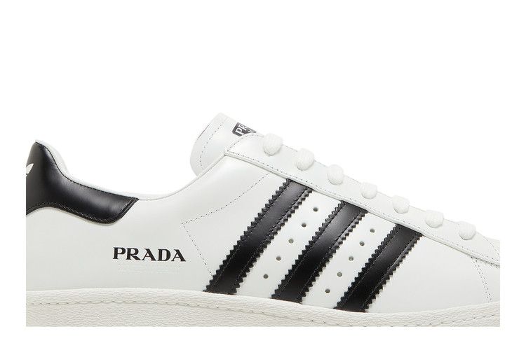 Кроссовки adidas Prada x Superstar 'White Black', белый — фото 3