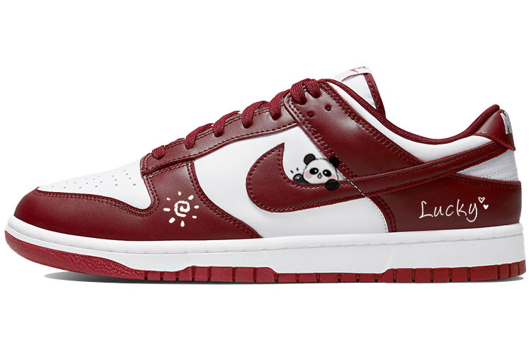 

Кастомизированные кроссовки Nike Dunk Skateboarding Men, белый/красный