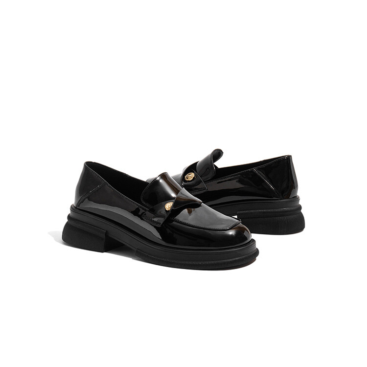 Лоферы женские Old Meow, цвет Patent leather black — фото 3