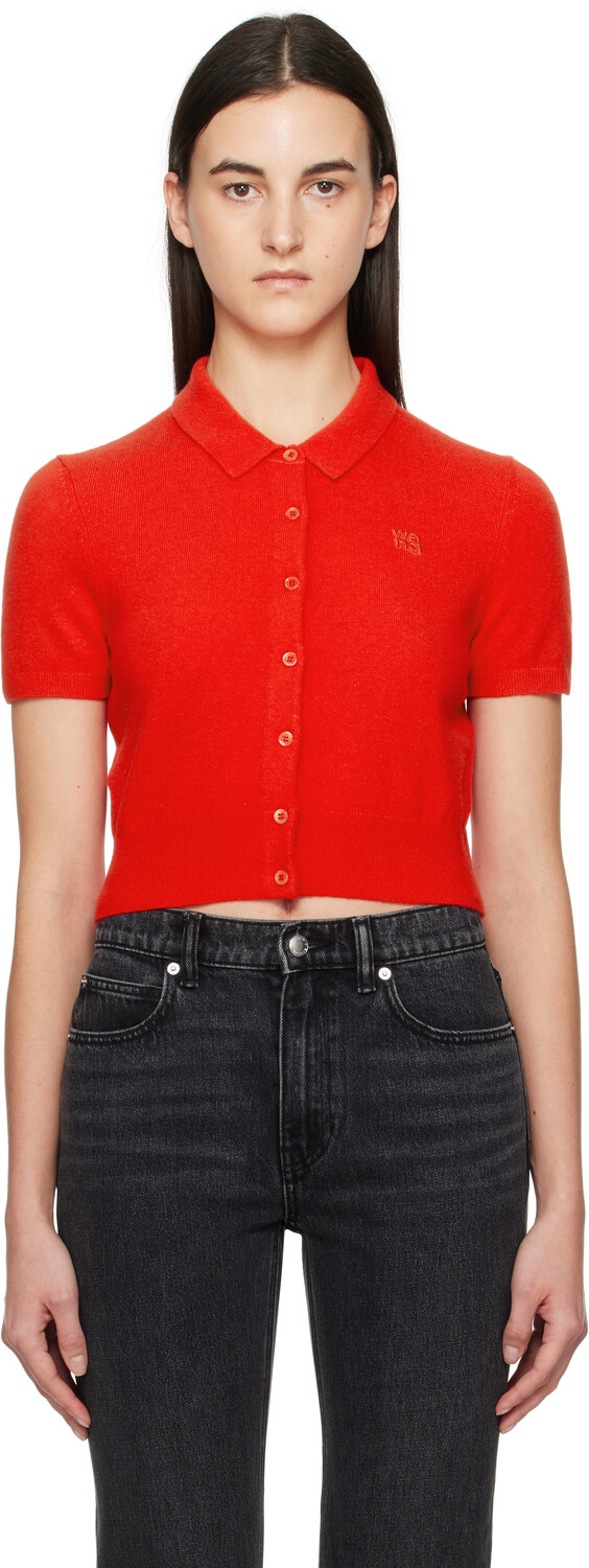 

Красный кардиган с вышитым логотипом alexanderwang.t