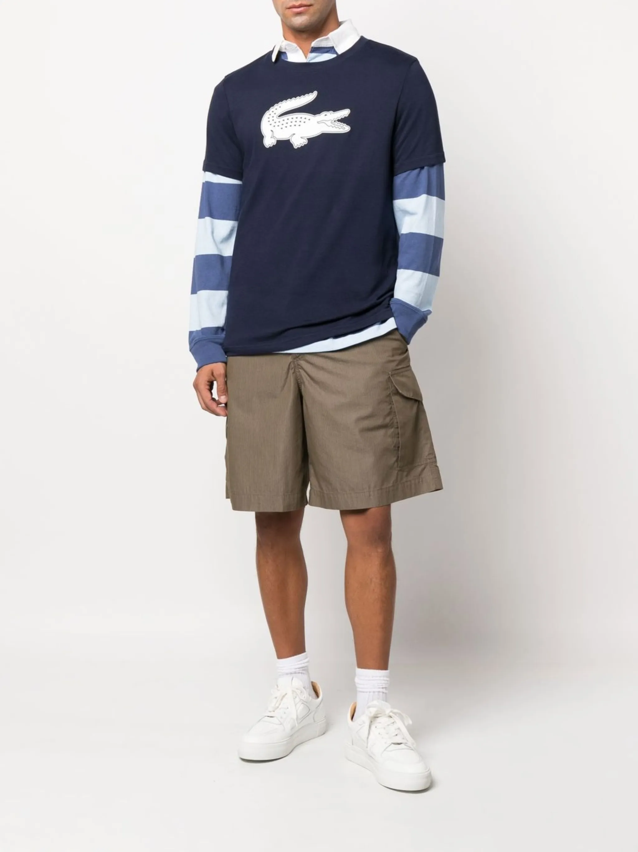 Футболка Lacoste, мужская, с логотипом, синий — фото 2