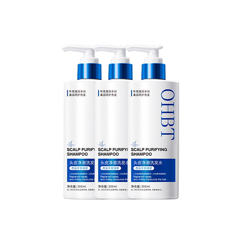 

Шампунь для очищения кожи головы увлажнение контроль жирности лечение перхоти снятие зуда 300 мл OHBT