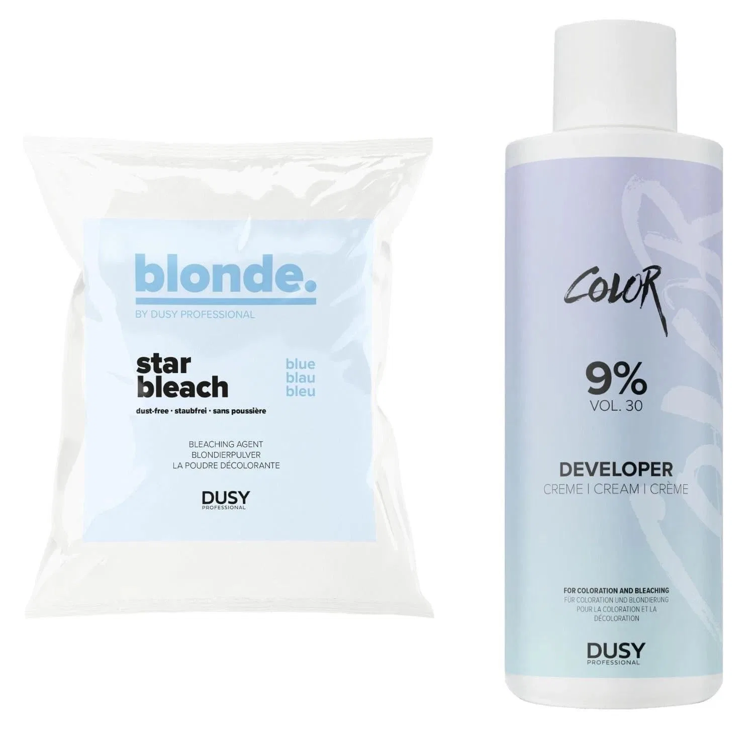 Набор для осветления волос Dusy Professional (оксид 250 мл + порошок 100 г) Dusy, 9%