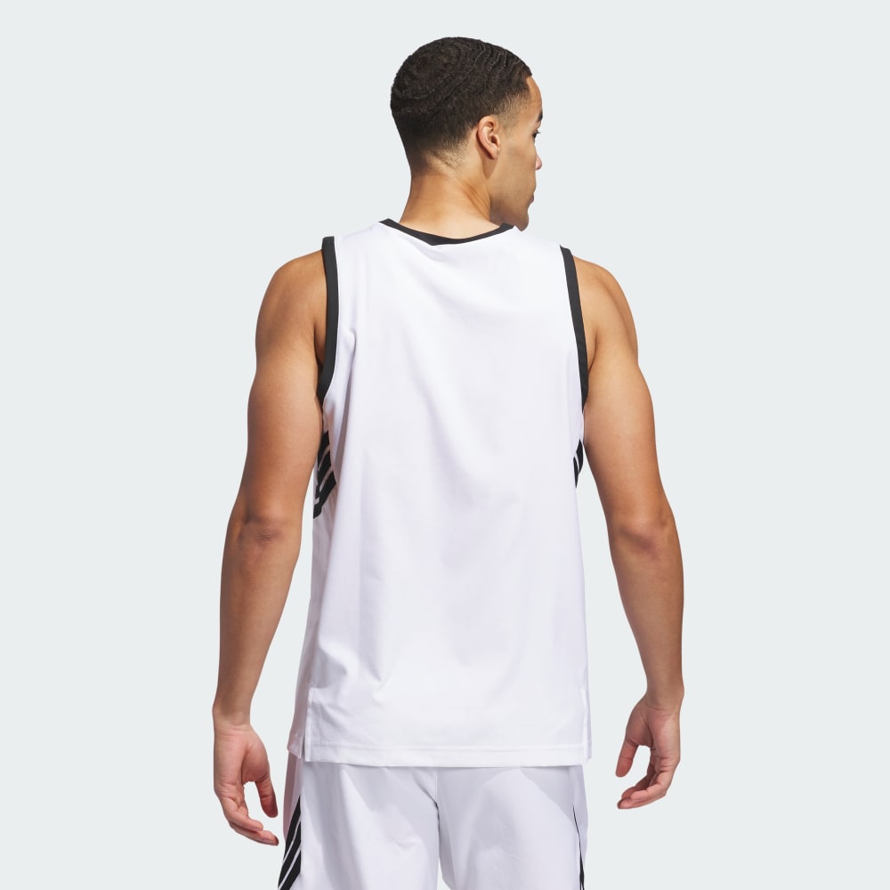 Спортивный топ Adidas Crazy Lite Jersey, белый/черный — фото 2