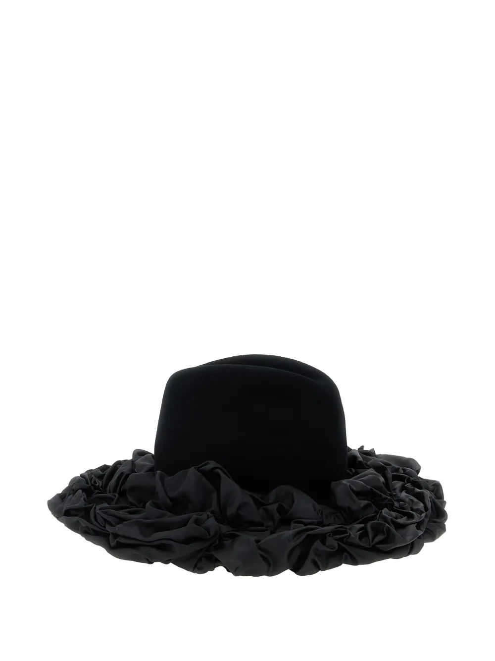 Шляпа с широкими полями и оборками X Hizume COMME DES GARCONS, черный — фото 3