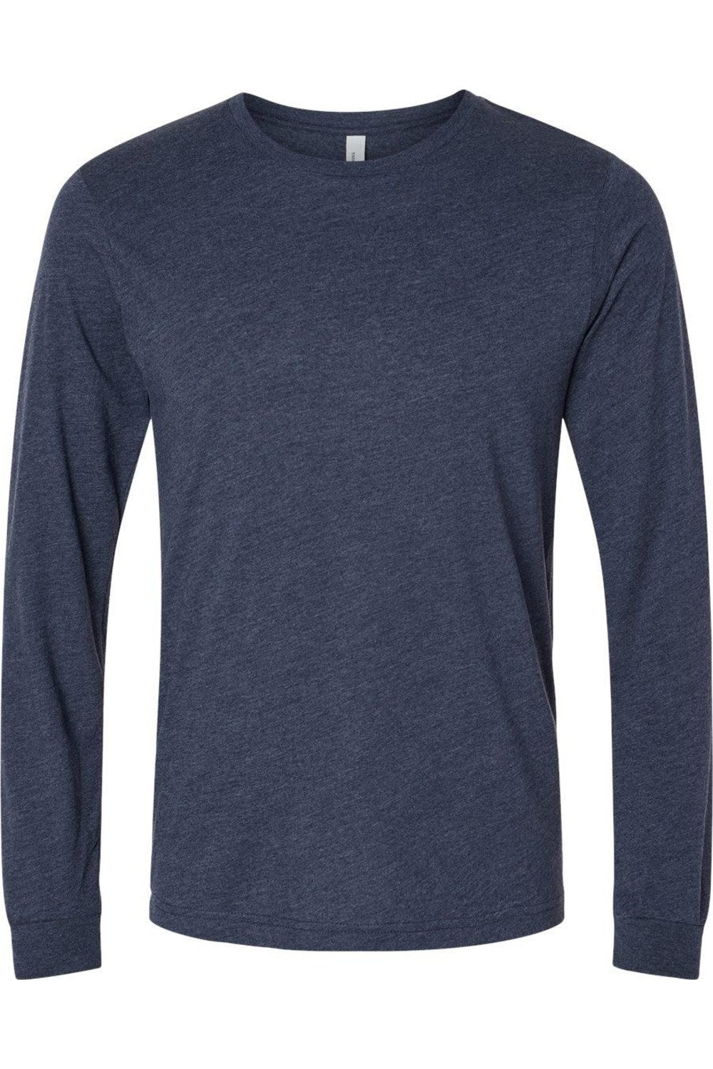 

Футболка с длинным рукавом BELLA + CANVAS Heather CVC, цвет heather midnight navy