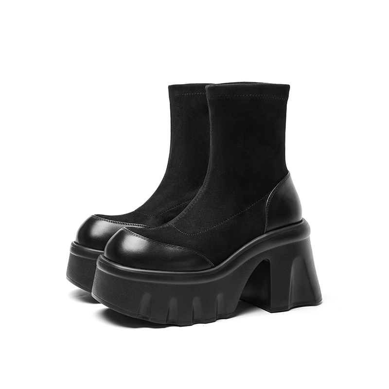 CHERYKALLY Женские черные ботильоны на каблуке 10 см, цвет Black — фото 2