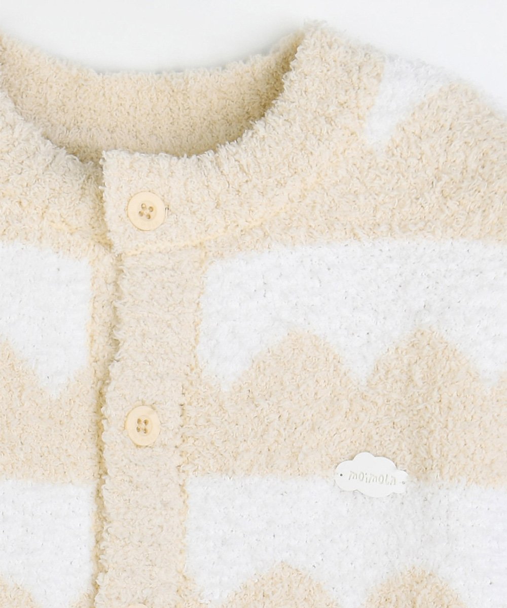 Длинный вязаный комбинезон с облачным узором Moimoln, beige — фото 4