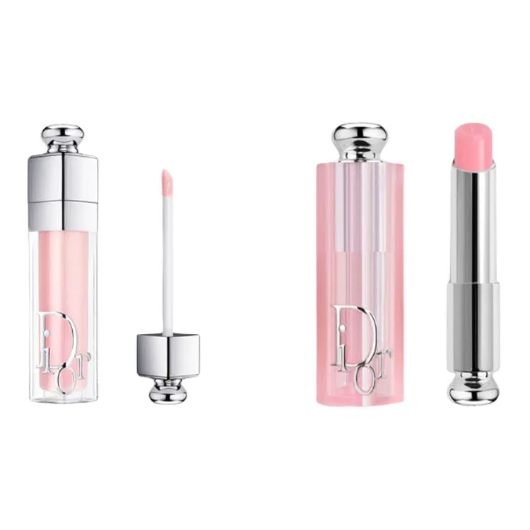 Набор макияжа полные губы DIOR Enchanting, блеск для губ и тинт, розовый