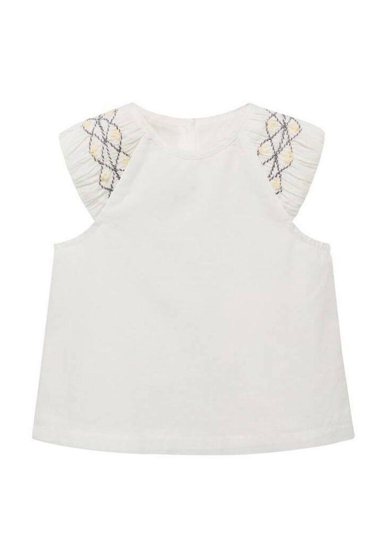

Блуза EMBROIDERED Mango Kids, слоновая кость