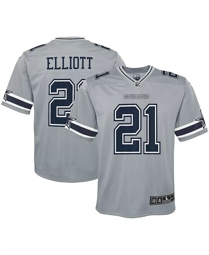 

Джерси Big Boys Ezekiel Elliott Silver Dallas Cowboys Inverted Team Game Nike