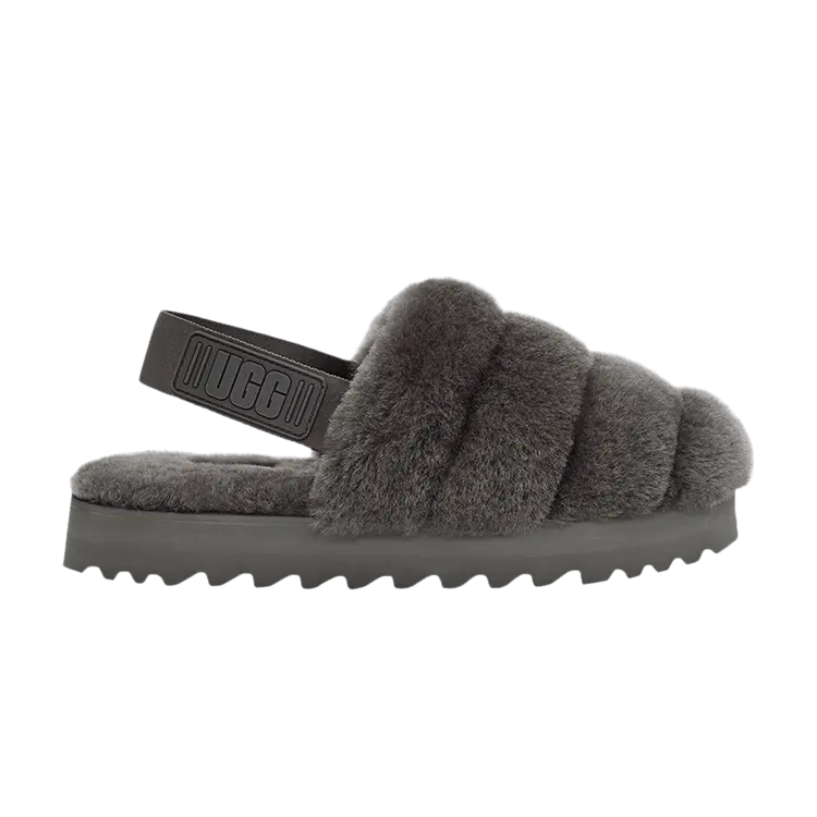 

Шлепанцы UGG Wmns Super Fluff Slipper Charcoal, серый