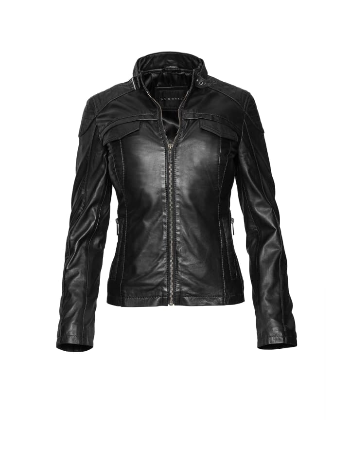 

Bugatti Кожаная куртка черного цвета