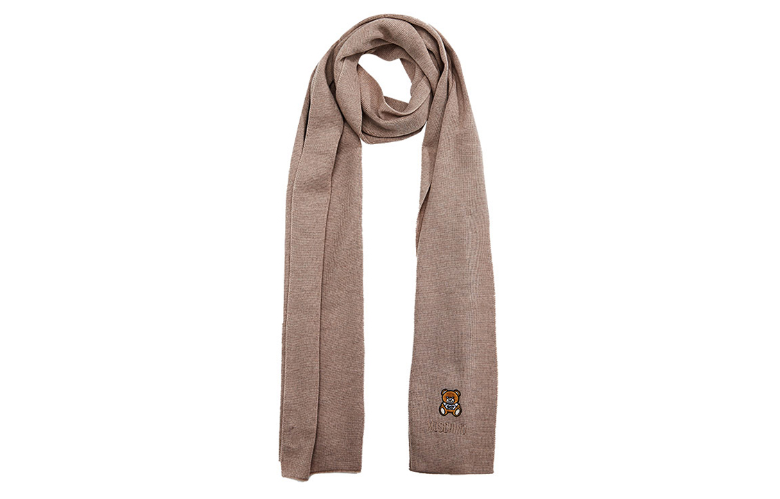 

MOSCHINO Вязаный шарф унисекс коричневый