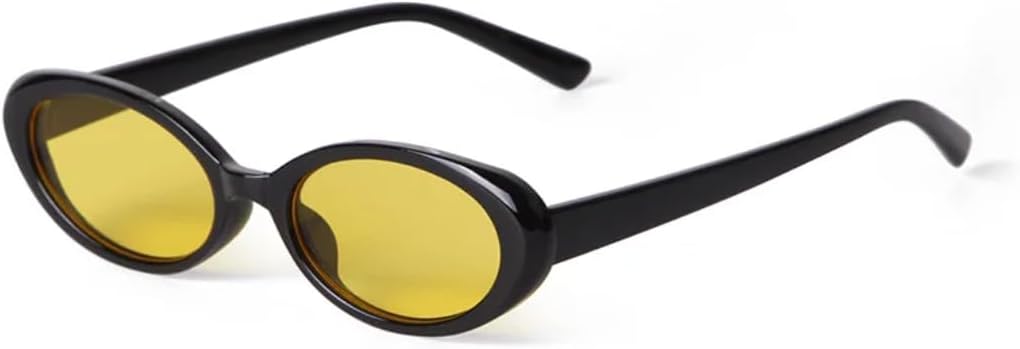 

Солнцезащитные очки с защитой UV400 | Овальная оправа "кошачий глаз" | для женщин и мужчин, для занятий спортом на открытом воздухе и вождения DSVIGF, Black and Yellow