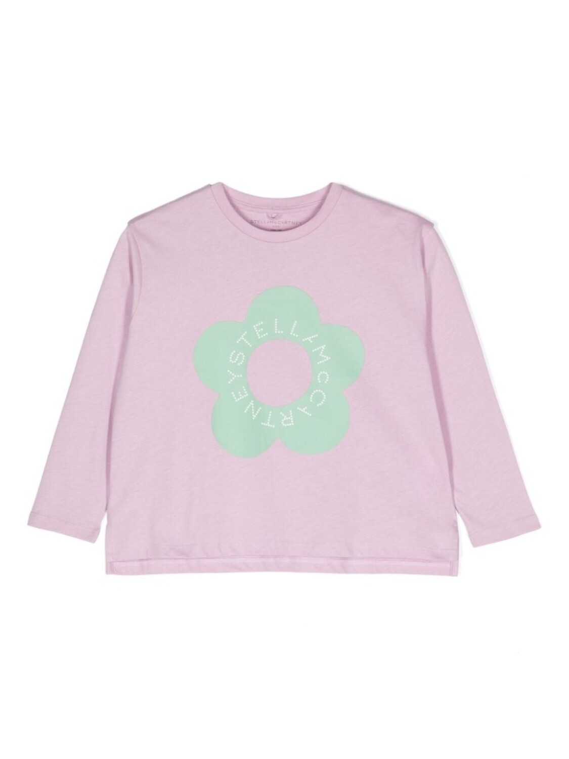 

Stella McCartney Kids хлопковая рубашка с цветочным принтом, розовый