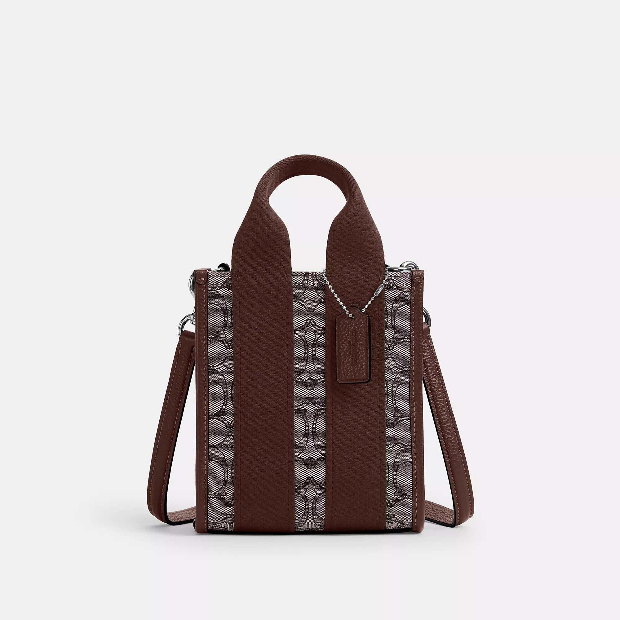 

Coach Outlet Мини-сумка тоут Smith в фирменном жаккарде, серебряный