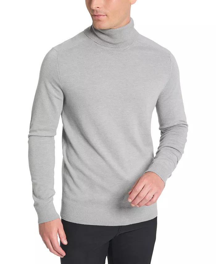 

Мужской тонкий водолазный свитер Kenneth Cole, серый