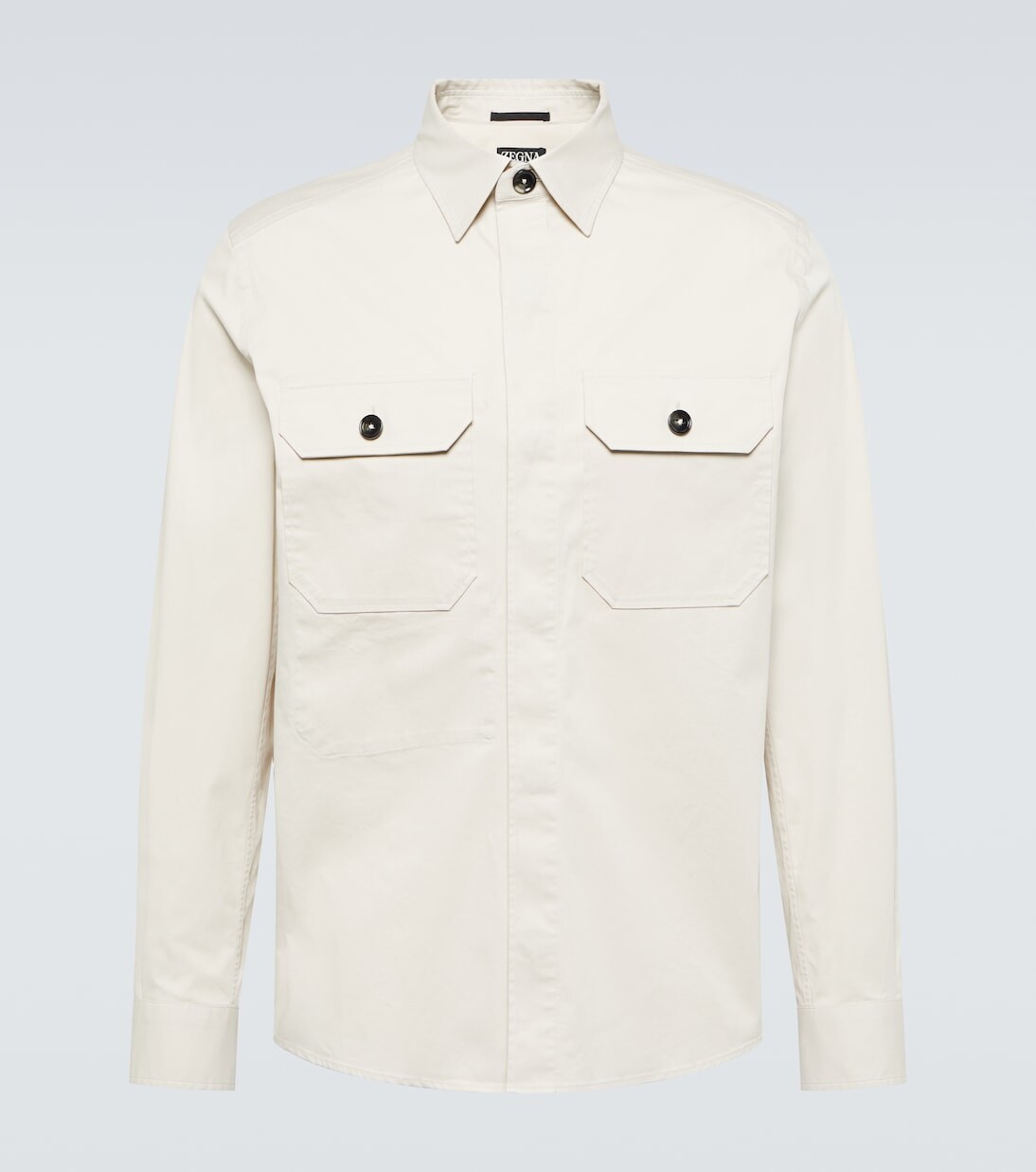

Рубашка из смесового хлопка Zegna, белый