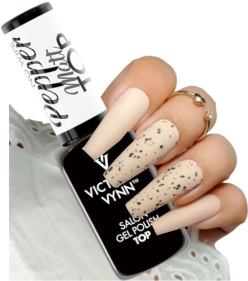 

Victoria Vynn Top Matt Pepper No Wipe Matt Hybrid Top With Dots 8 мл