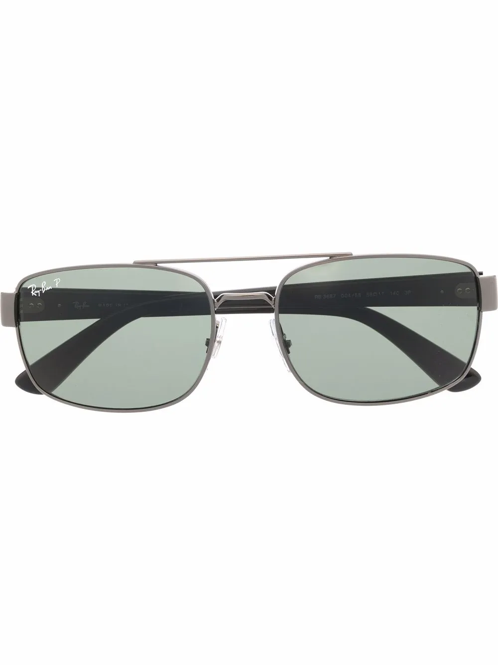 

Солнцезащитные очки в прямоугольной оправе Ray-Ban, черный