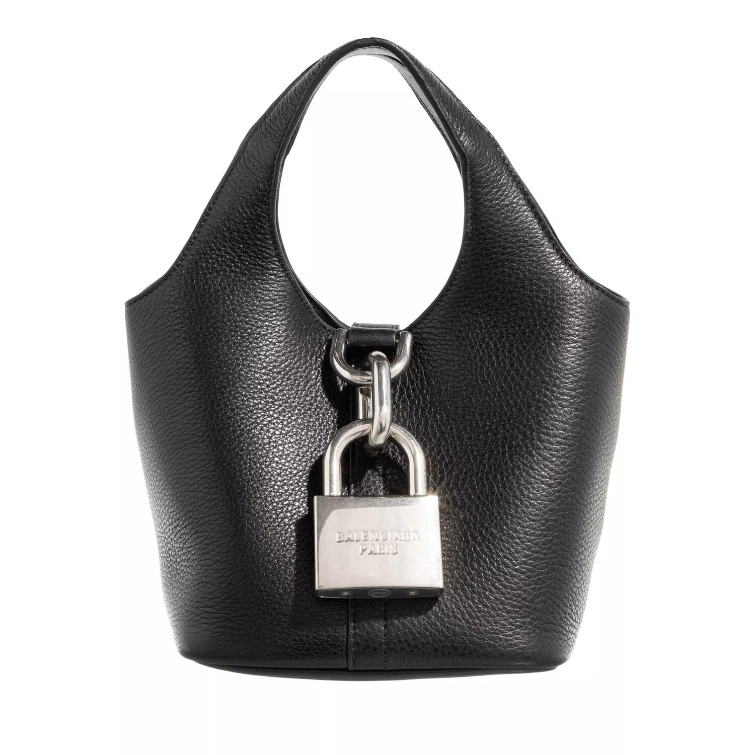 

Кожаная сумочка шкафчик Balenciaga, черный