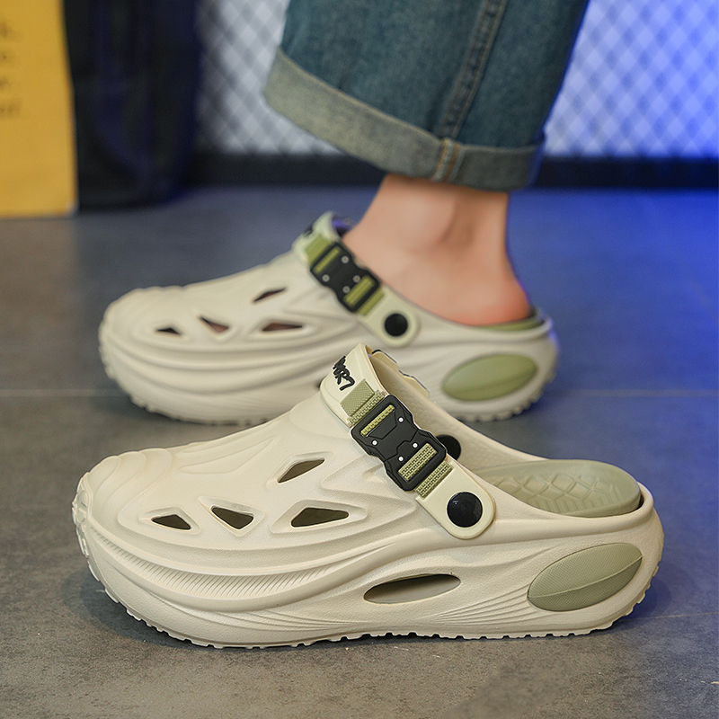 GAISIMA Клоги мужские бежево-зеленые, цвет Beige Green — фото 3