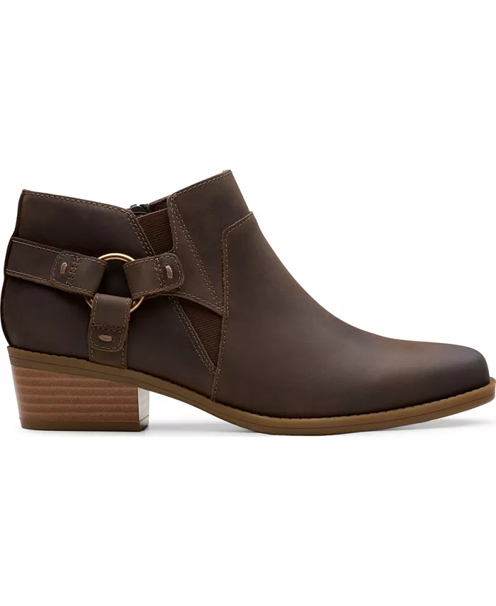 Женские ботинки Clarks Danyelle Gema кожаные на блочном каблуке, коричневый — фото 2
