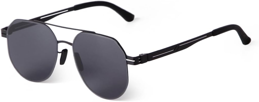 

Солнцезащитные очки с защитой UV400 | Градиентный серый металлический двойной мостик | Для женщин и мужчин, для занятий спортом на открытом воздухе и вождения DSVIGF, 01