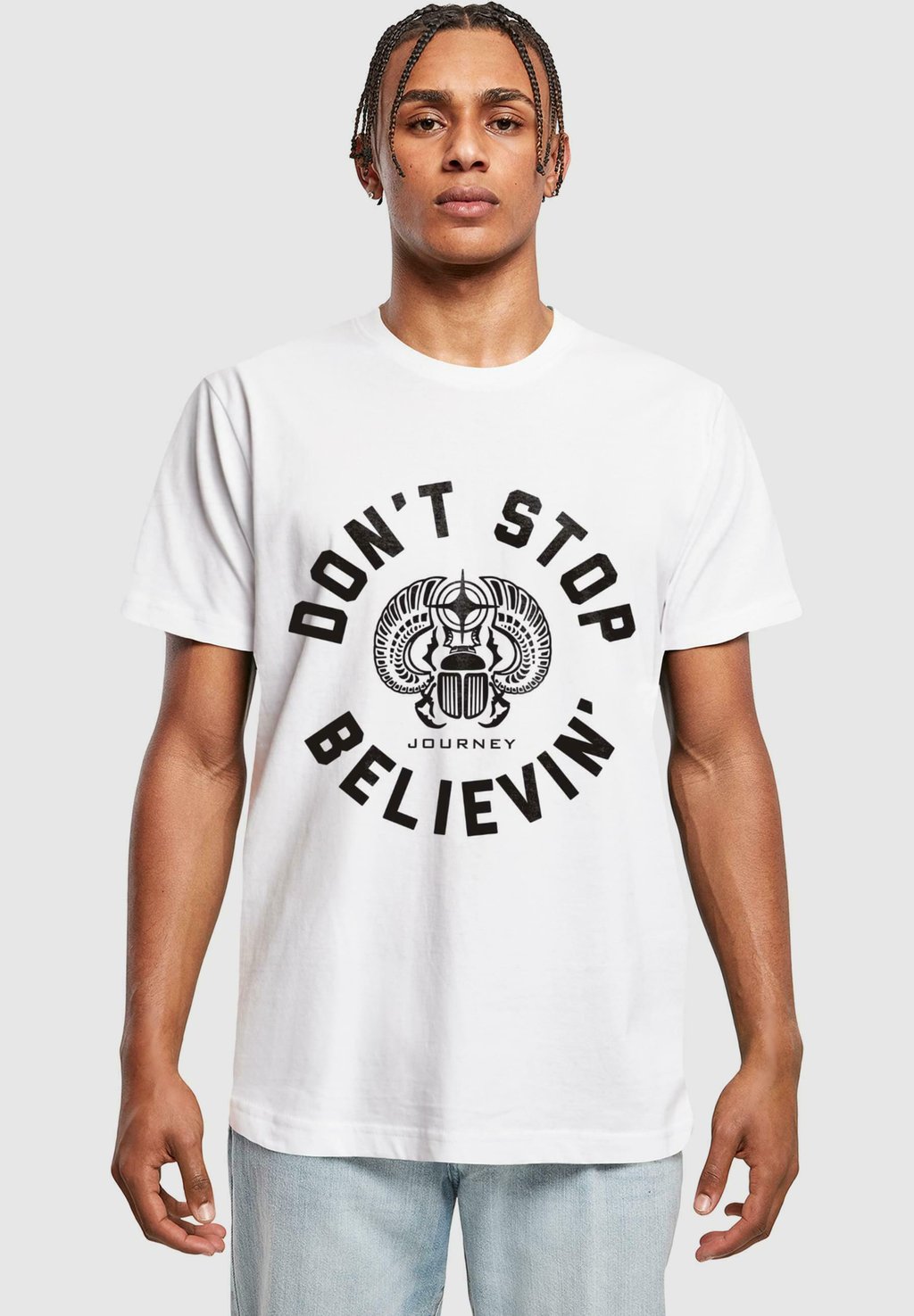 

Футболка с принтом JOURNEY ROCK BAND - DON T STOP BELIEVIN Merchcode, белый