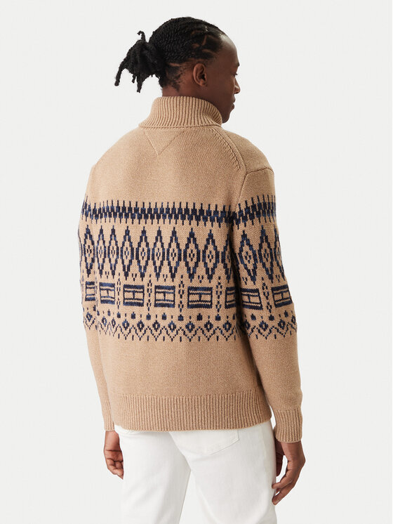 Водолазка regular fit Fairisle MW0MW40843 Tommy Hilfiger, бежевый — фото 3