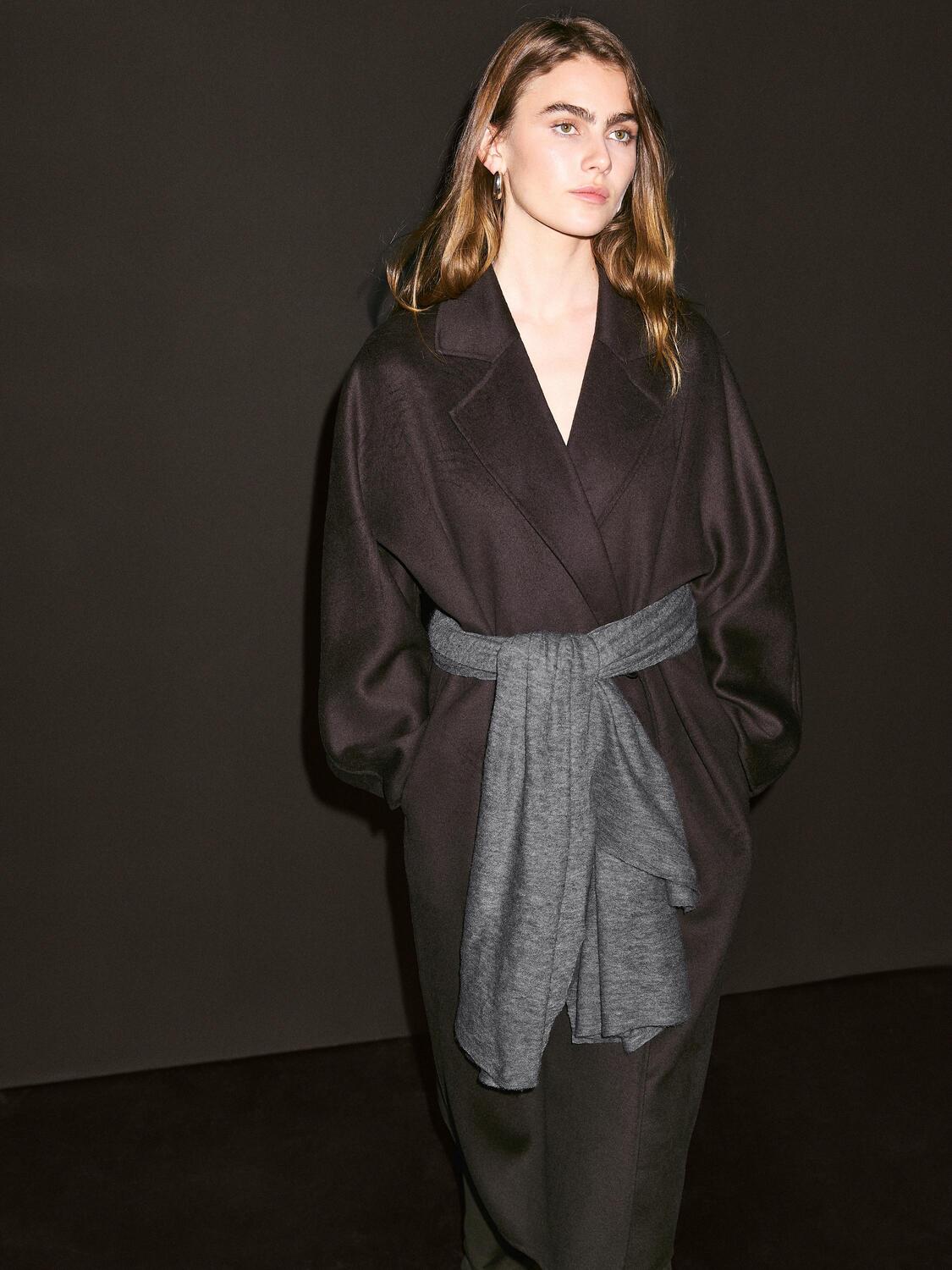 

Шарф из 100% кашемира Massimo Dutti, серый