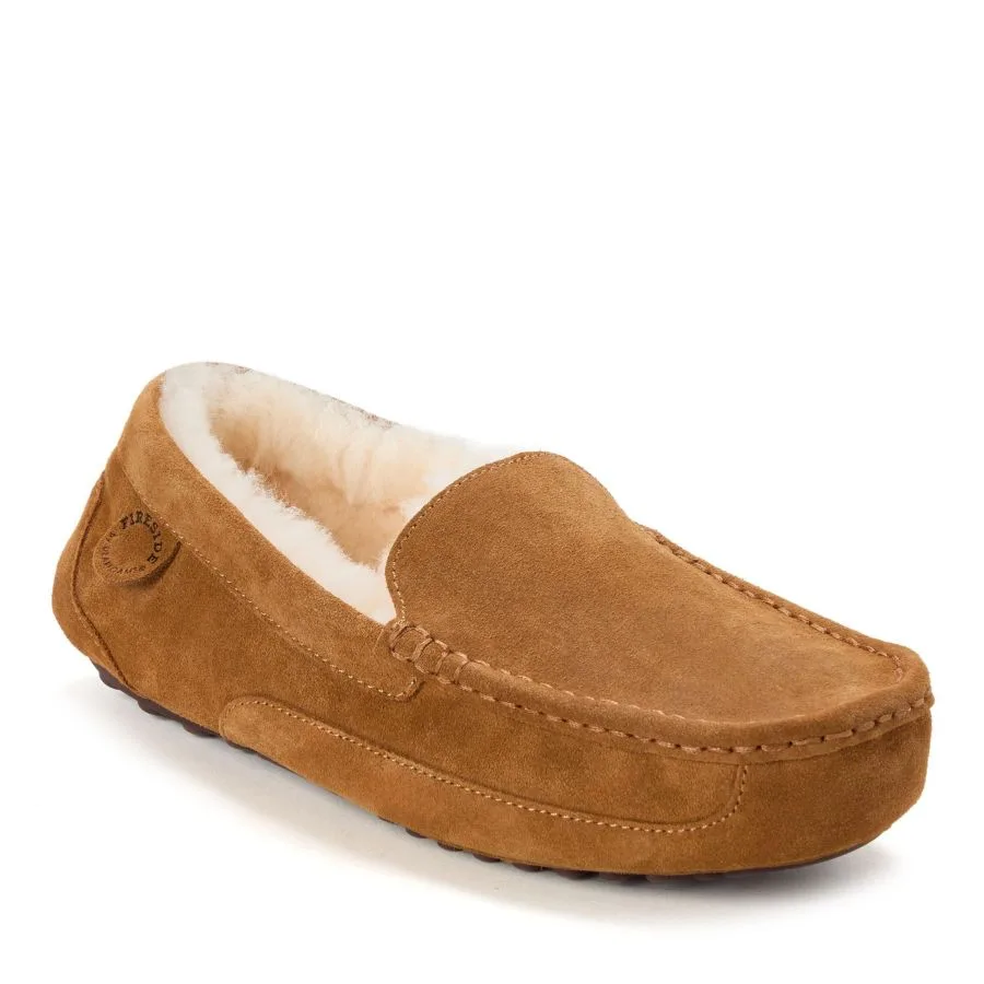 Dearfoams Мужские мокасины Fireside By Melbourne из натуральной овчины