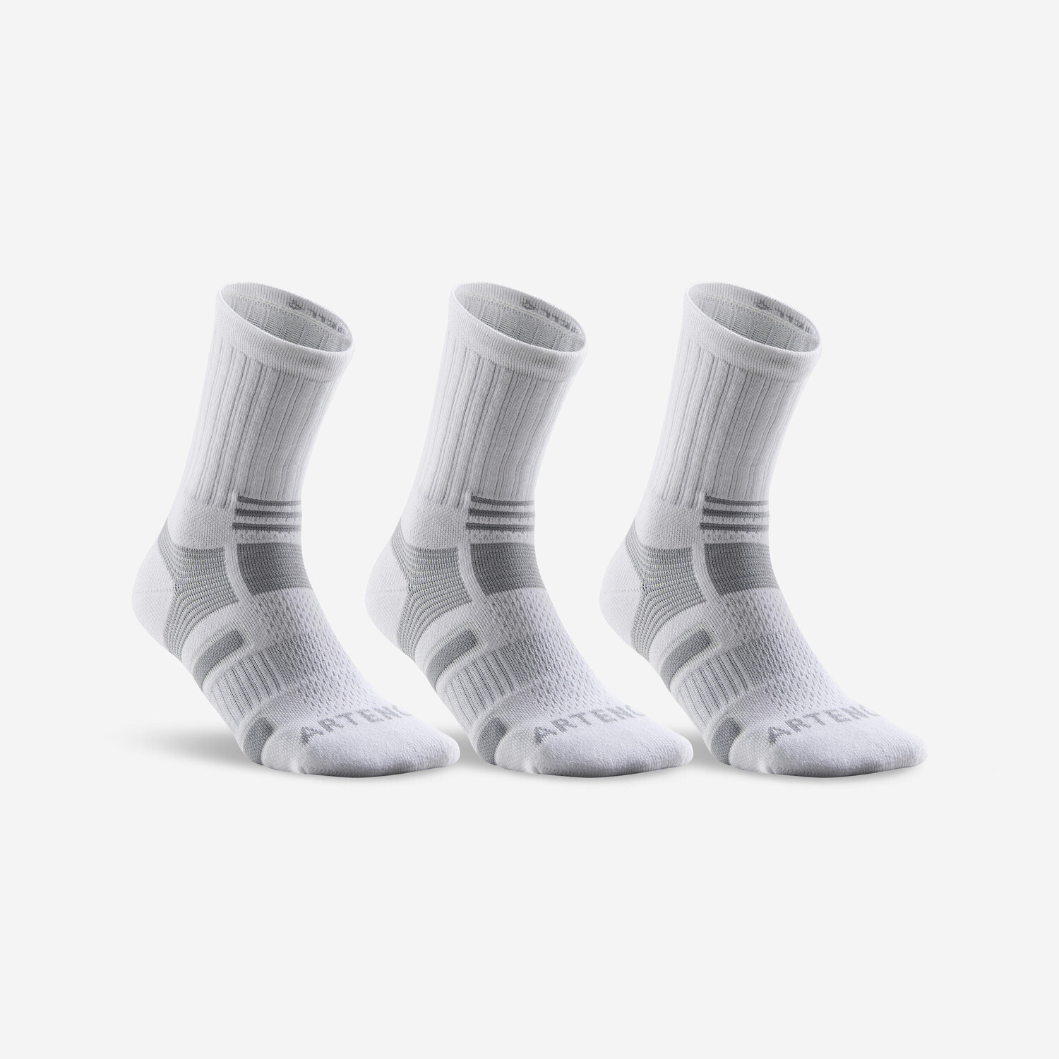 

Высокие спортивные носки RS 560 Tri-Pack - белый/серый Artengo