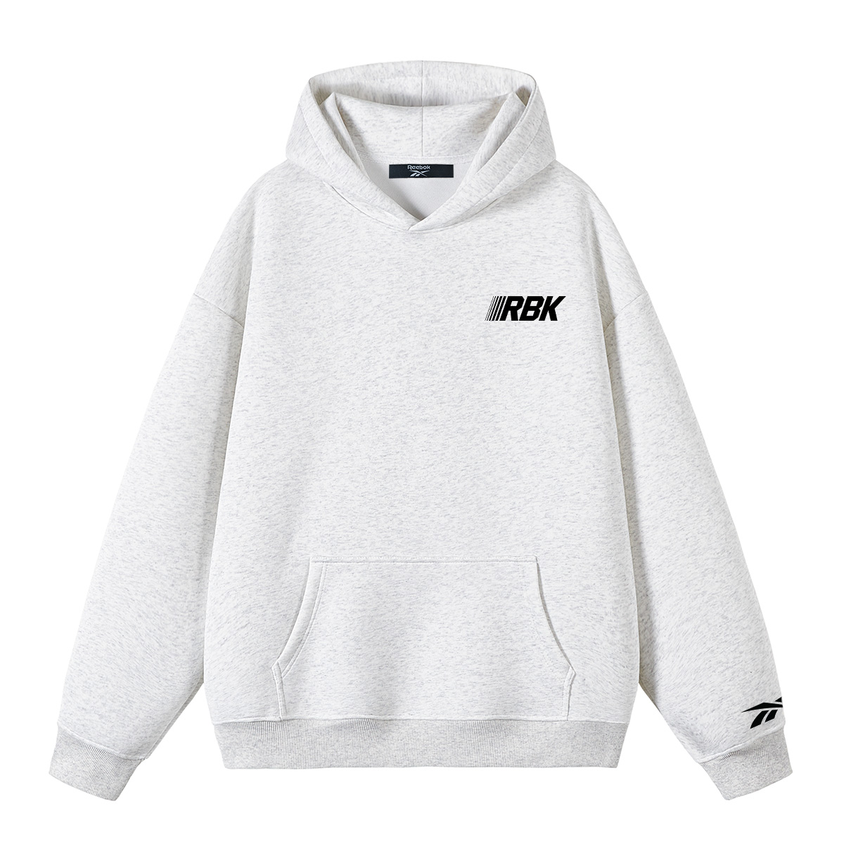 

Толстовка Unisex Hooded Moderate Heavyweight Reebok, белый heather серый