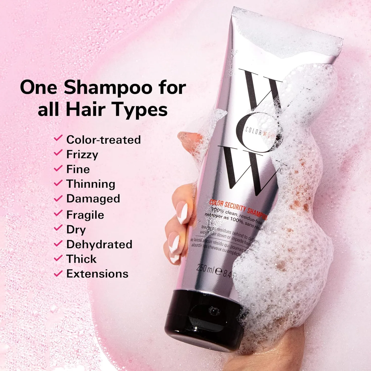 COLOR WOW Dream Clean Duo - 100% чистый, не содержащий сульфатов шампунь для защиты цвета и невесомый кондиционер для защиты цвета | Добейтесь суперблестящих и увлажненных волос — фото 4